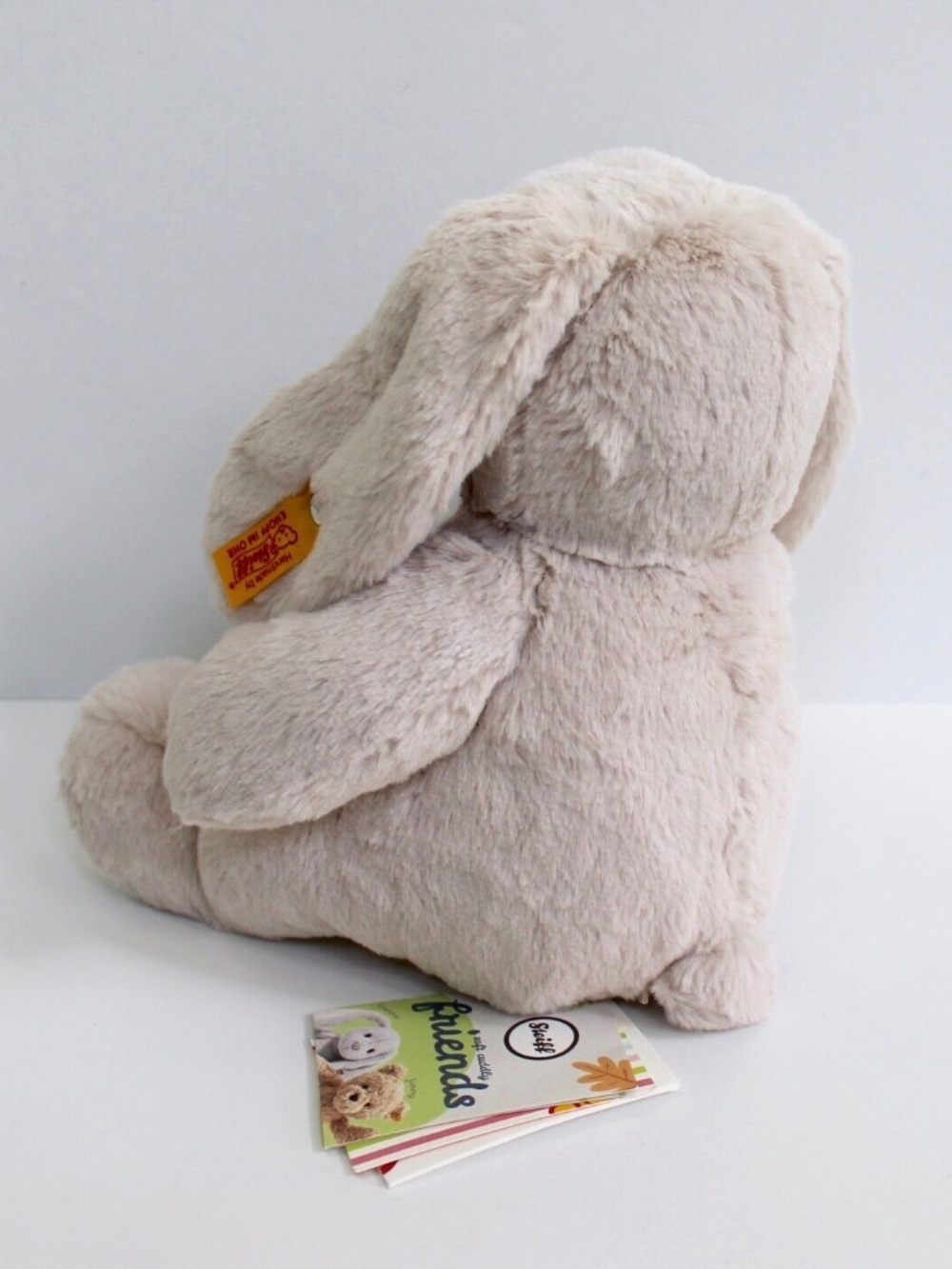 Steiff Hoppie Hase Hare Bunny Light Gray Plush Stuffed Animal Lovey 11" NEW - Picture 5 of 8